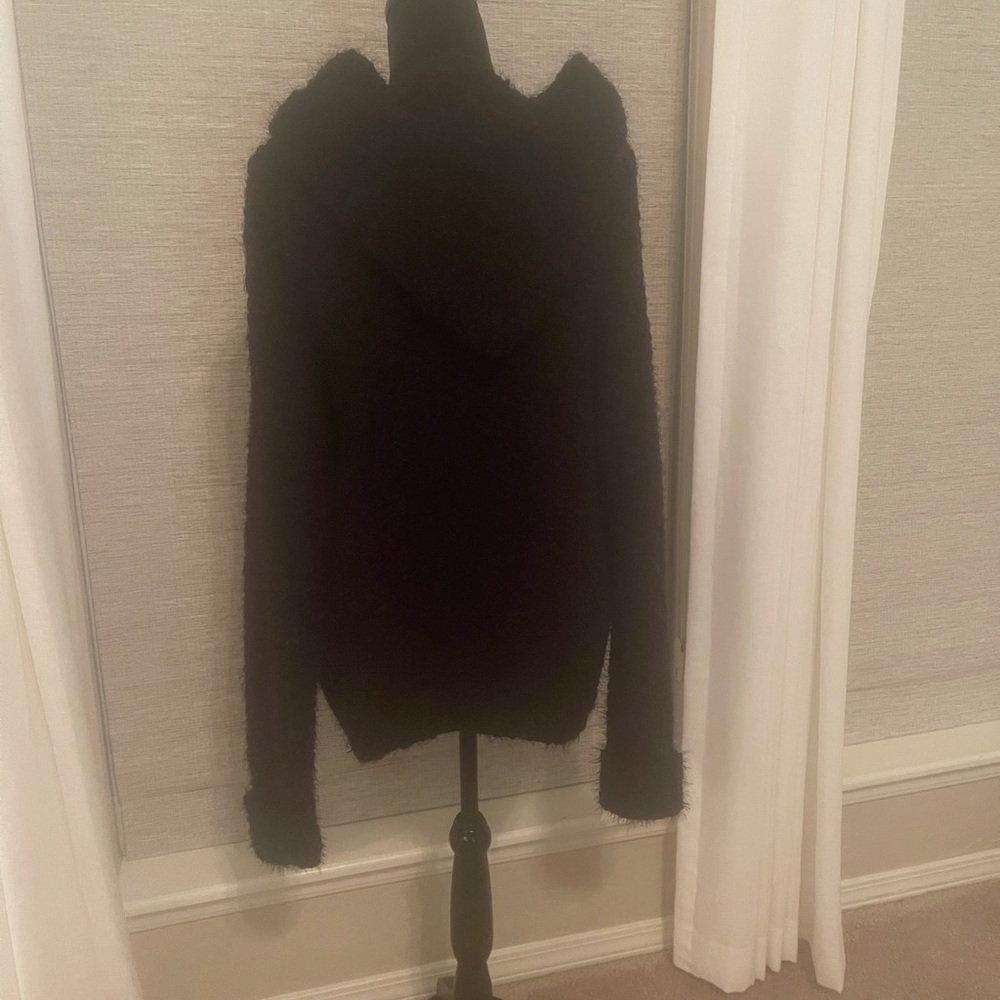 POL Black Eyelash Hooded Cardigan - Picture 2 of 3